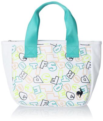 Coq Cart Bag Round Tote with Logo Colorful Golf QQCWJA47 WH00 [Le Sportif] Women's (White)