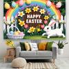 2D Easter Eggs Rabbit Garden Photography Background