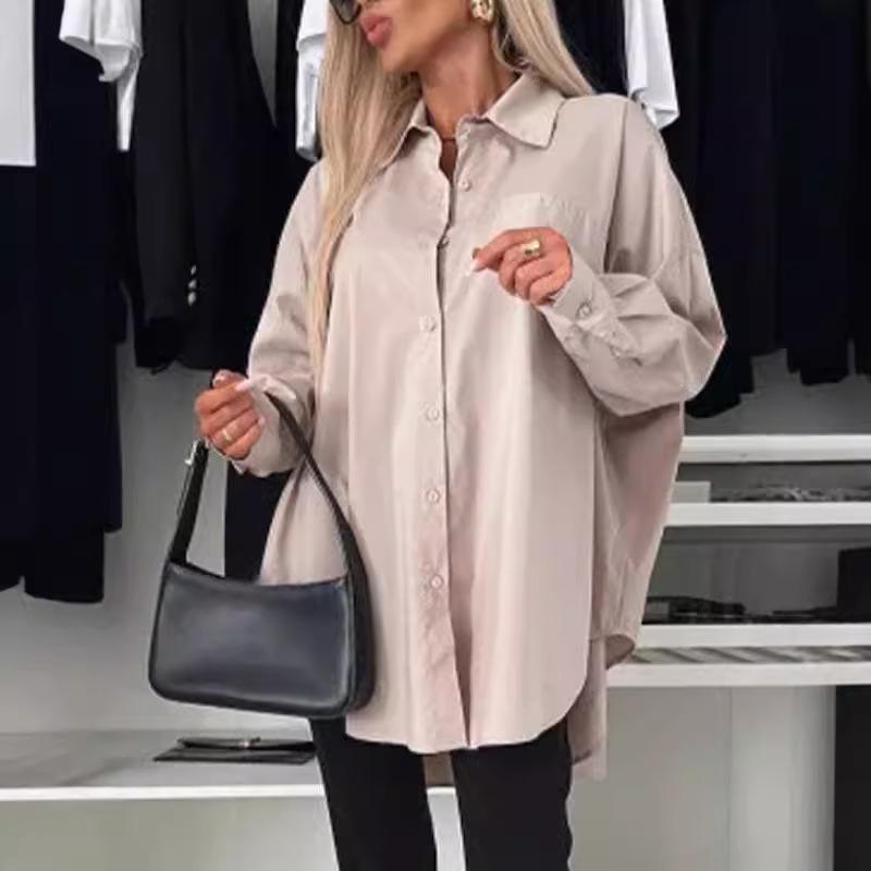 2024 Women's Casual Loose Long Sleeve Temperament Shirt Top