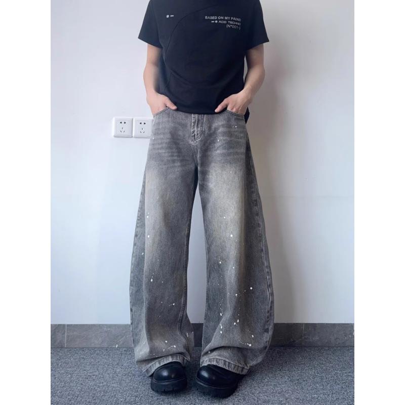 JYL Men's Bootcut Jeans Cross-Border Trendy High-Street Vibe Chinese Casual Denim Pants