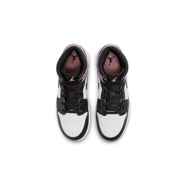 Air Jordan 1 Mid SE GS Zen Master Kids Sneakers White Black Amethyst-Wave DM6216-001