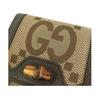 Gucci Jumbo GG Bamboo Design Canvas Wallet Large Women wallet Brown Beige 658635-UKMBT-2572