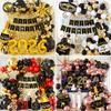 Happy New Year 2026 Aluminum Foil Balloons Gold Number Set Banner Letter Welcome 2026 Party Decorations 2026 Decorations