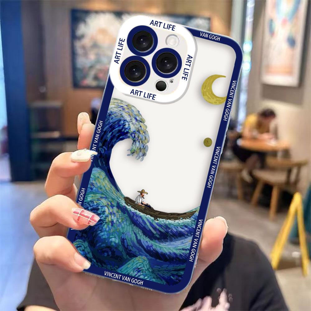 

V-Van G-Gogh Starry Night Clear Phone Case For Realme 15 5 6 7 7I 8 8I 9 9I 10 11 12 NOTE 70 C75 C71 C67 C65 C55 C53 C35 Cover REALME 114G