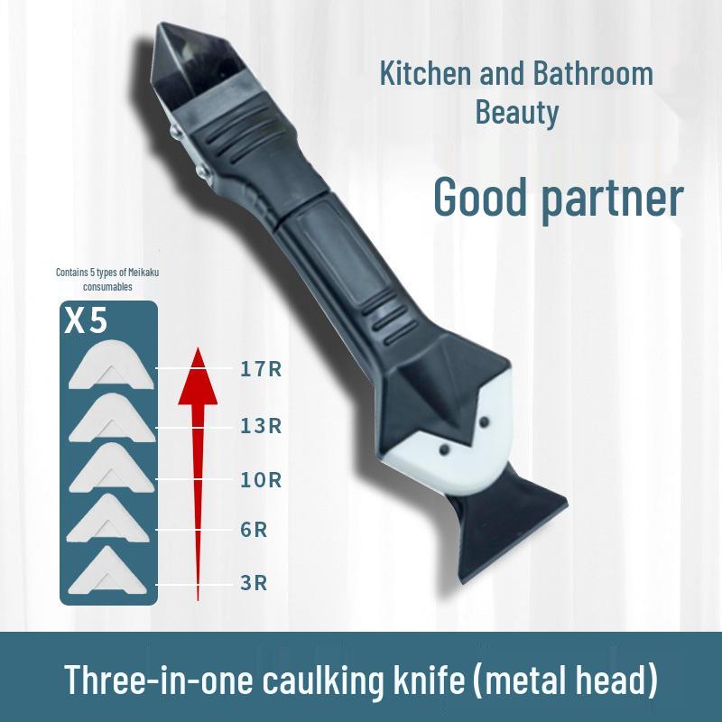 Multifunctional 3-in-1 Silicone Spatula & Degumming Tool for Seam and Corner Work