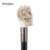 Yellow Resin Skull Head Walking Cane Fashion Decorative Steel Stick Gentleman Elegant Cosplay Cane Knob Crosier 94cm