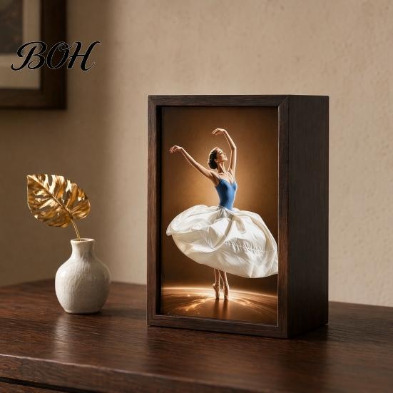 Luxe Woondecoratie Tissuebox Walnoothout Doos, met Artistiek Balerinaschort Ontwerp, Creatief Jurkontwerp Multifunctionele Papieren Handdoekhouder