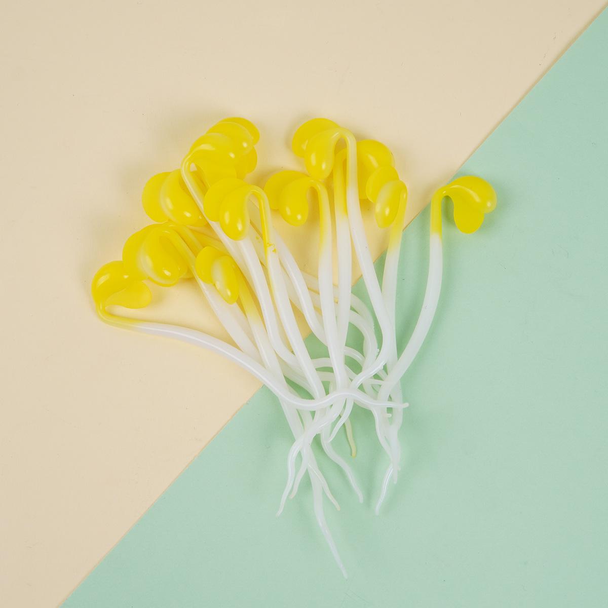 PVC Simulated Bean Sprouts Food Model - Edible Toy Display Prop 9cm Long