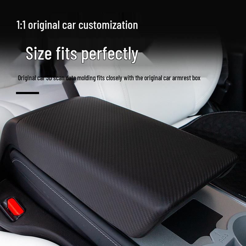 Tesla Model Y & 3 Armrest Box Protective Cover - TPE Material