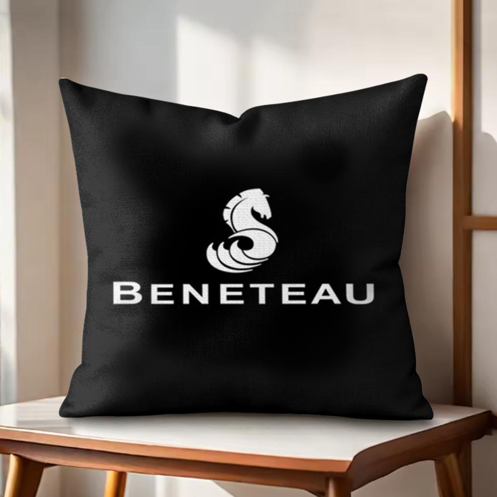 BBeneteauS YYachts Cushion Cover Natural Linen Organic Fabric DoubleSided Printing Couch Pillow Covers Home Decor