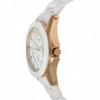 Fossil Orologio da Donna GMT in Ceramica Bianca/Oro Rosa Madreperla CE1006