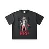 260 GSM Double Yarn 32 Count 100% Cotton One Piece V79 Luffy Film Red Print Unisex Heavy Cotton T Shirt