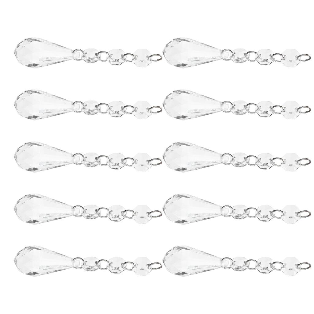 10pcs   Bag Acrylic Teardrop Chandelier Pendant Hanging Beads Ceiling Lamp Decoration