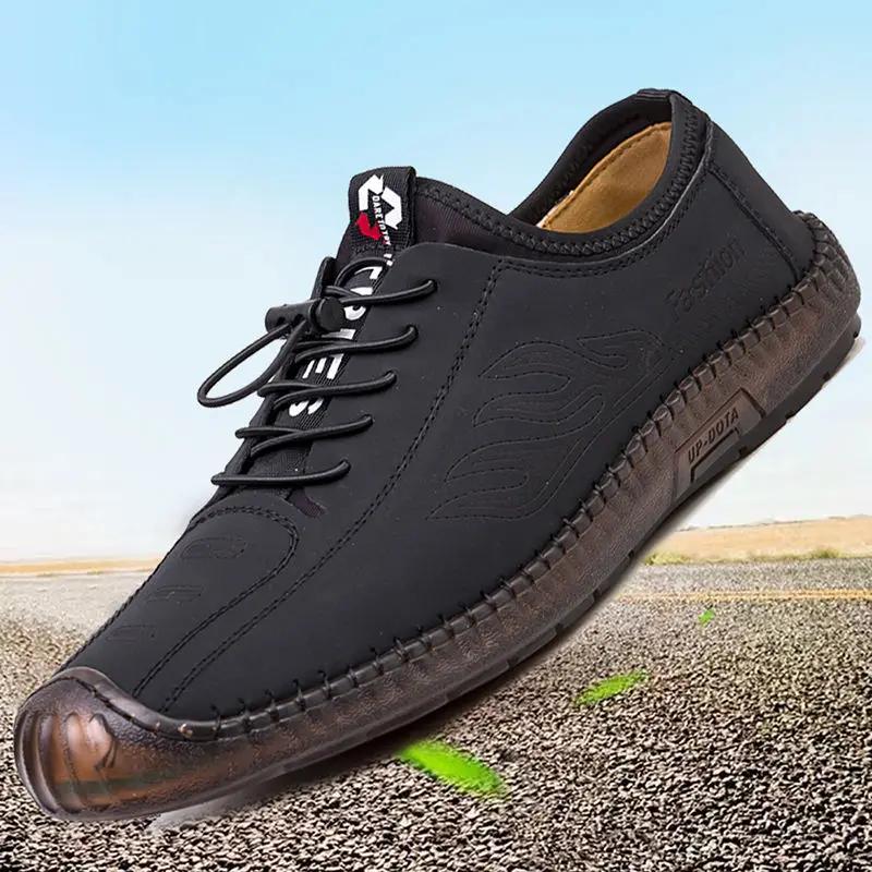 

Повседневная нескользящая и водонепроницаемая мужская обувь, мягкие мокасины из кожи для мужчин, классические оригинальные туфли из искусственной кожи, распродажа, общие, в рамках акции, новые 39