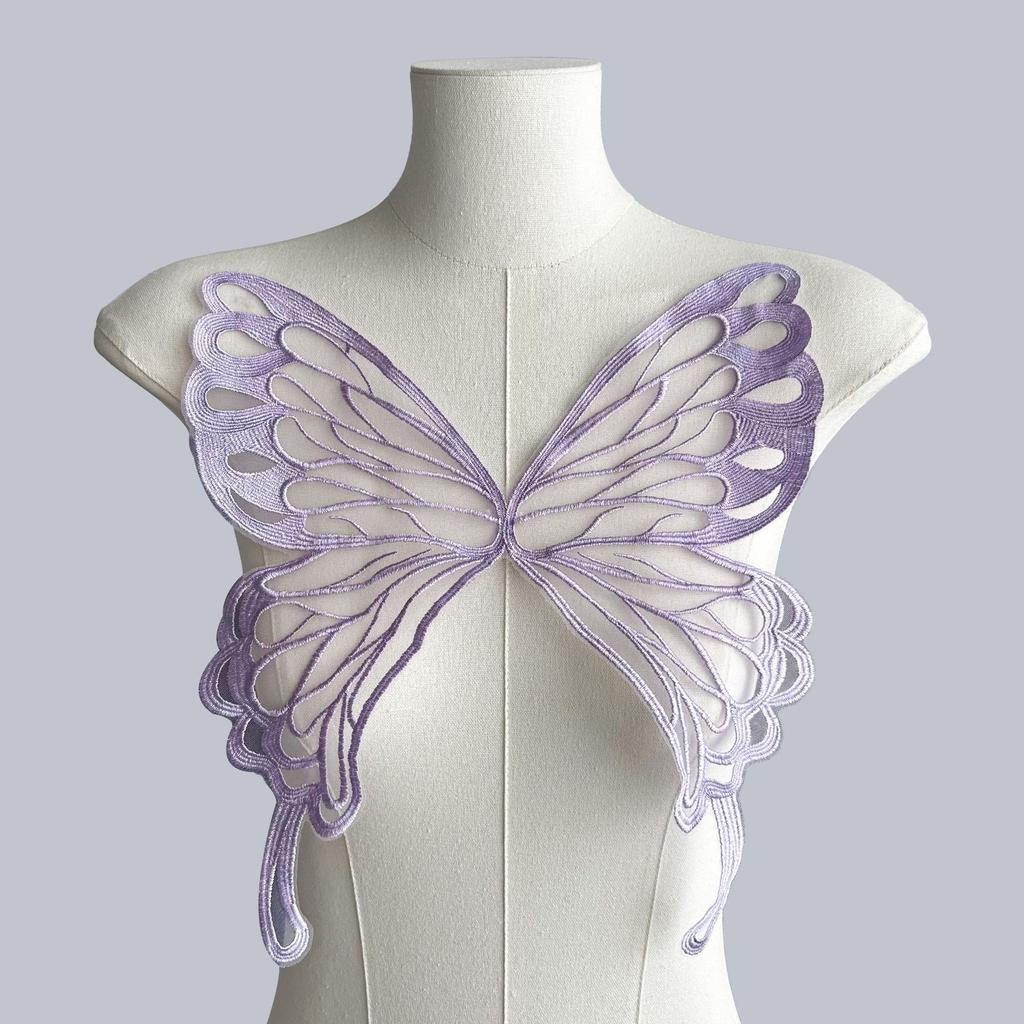 Decal Dress Mesh Perspective Butterfly Wings Pajamas Suspenders Underwear Performance Clothes Decorative Cloth Stickers Accessories
