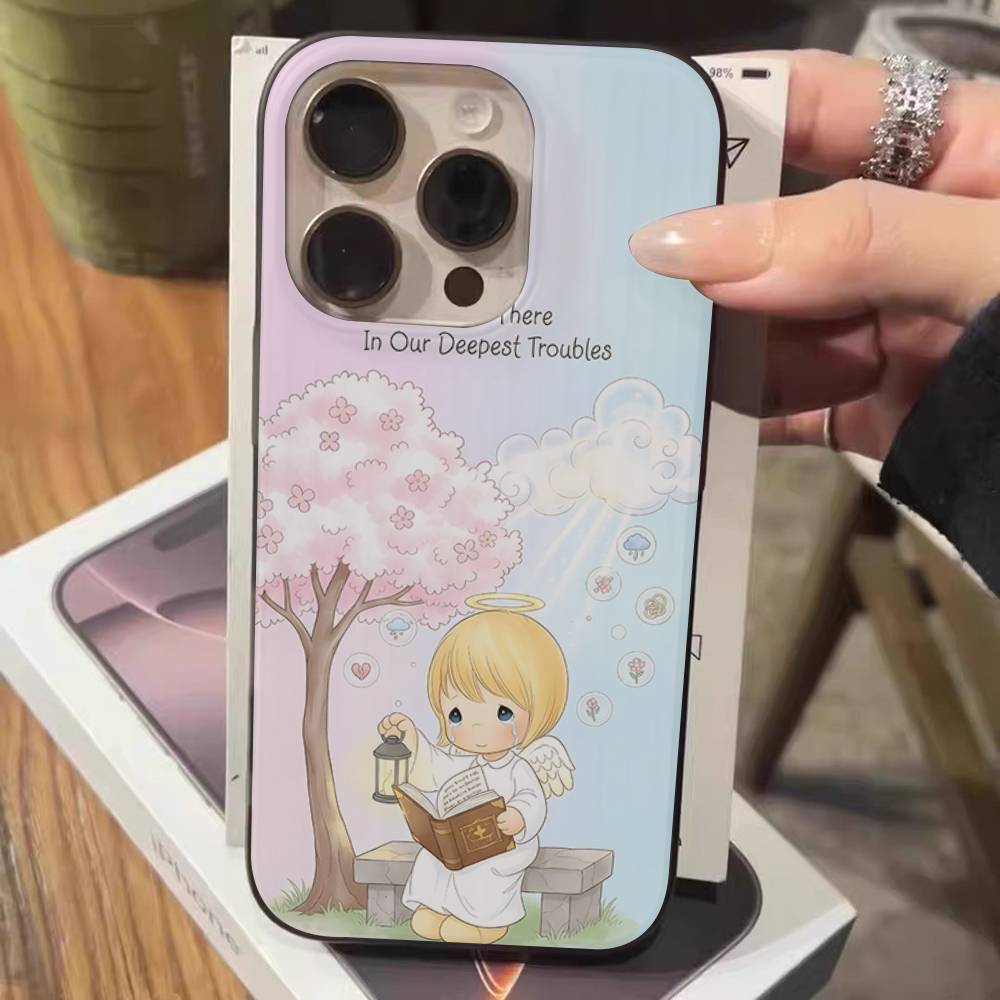 

Precious Moments Cute Corrugated Pattern For IPhone 17 16 15 14 13 12 11 16 Pro Max Plus Pro Non-slip Phone Cover iPhone 14pro max