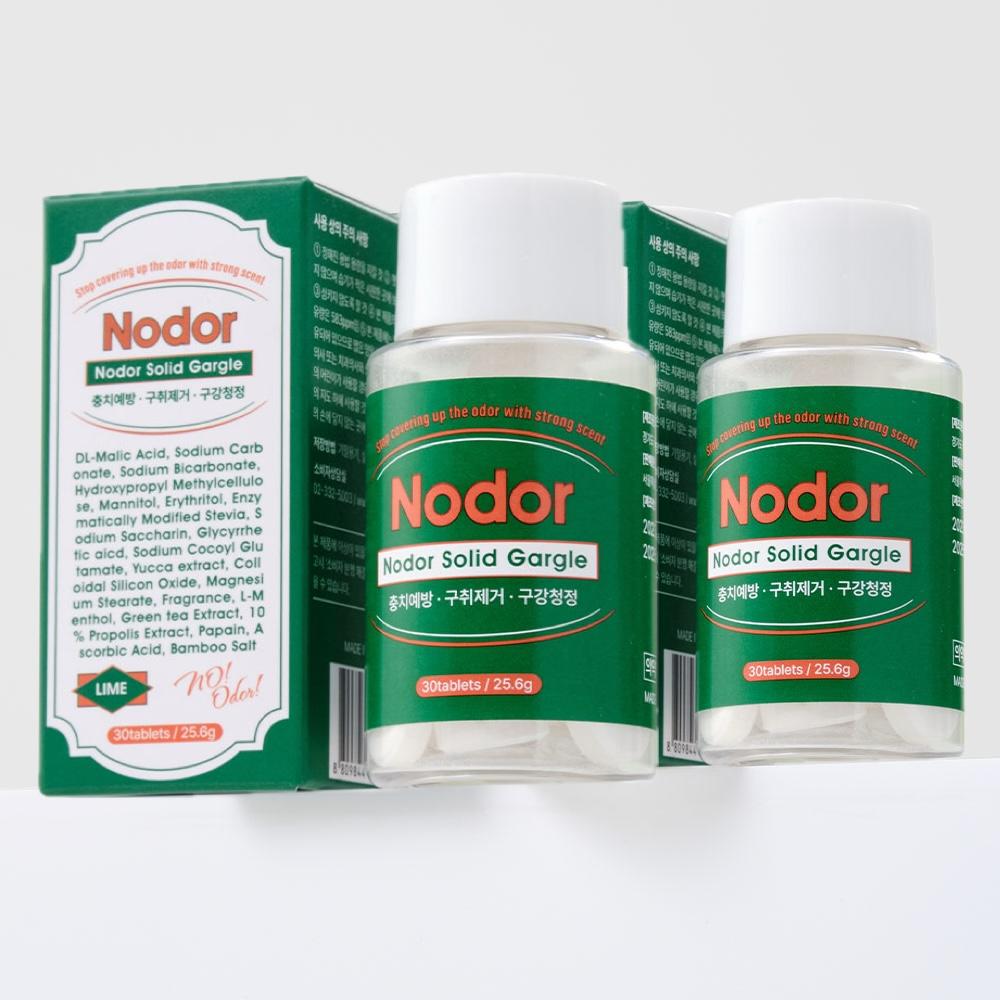 

Таблетки для полоскания рта Nodor Solid – Удаление неприятного запаха изо рта и налета с языка (30 таблеток x 2 флакона)