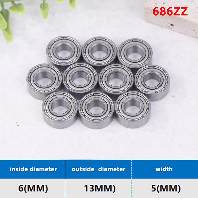 10Pcs 683 684 685 686 687 688 689 Zz 2Z Small Deep Groove Ball Bearing Metal Shielded Miniature Bearing Id 3 4 5 6 7 8 9Mm