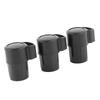 3PCS ABS Plastic Saxophone End Cap Plug Anti-bump Cap Black Bent Neck Protectors  For Saxophone