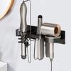 Aluminum Hair Dryer Holder 3 in 1 Toilet Blower Holder Practical Curling Iron Shelf  Bathroom