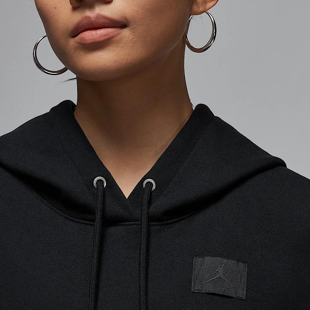 Jordan Flight Fleece Solid Soft Loose Hoodie Women Hoodies Black Dark-Smoke-Grey HJ1312-010