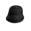 Autumn and Winter Wool Basin Hat Warm Soft Waxy Rabbit Hair Wool Blend Bucket Hat Ladies Striped Water