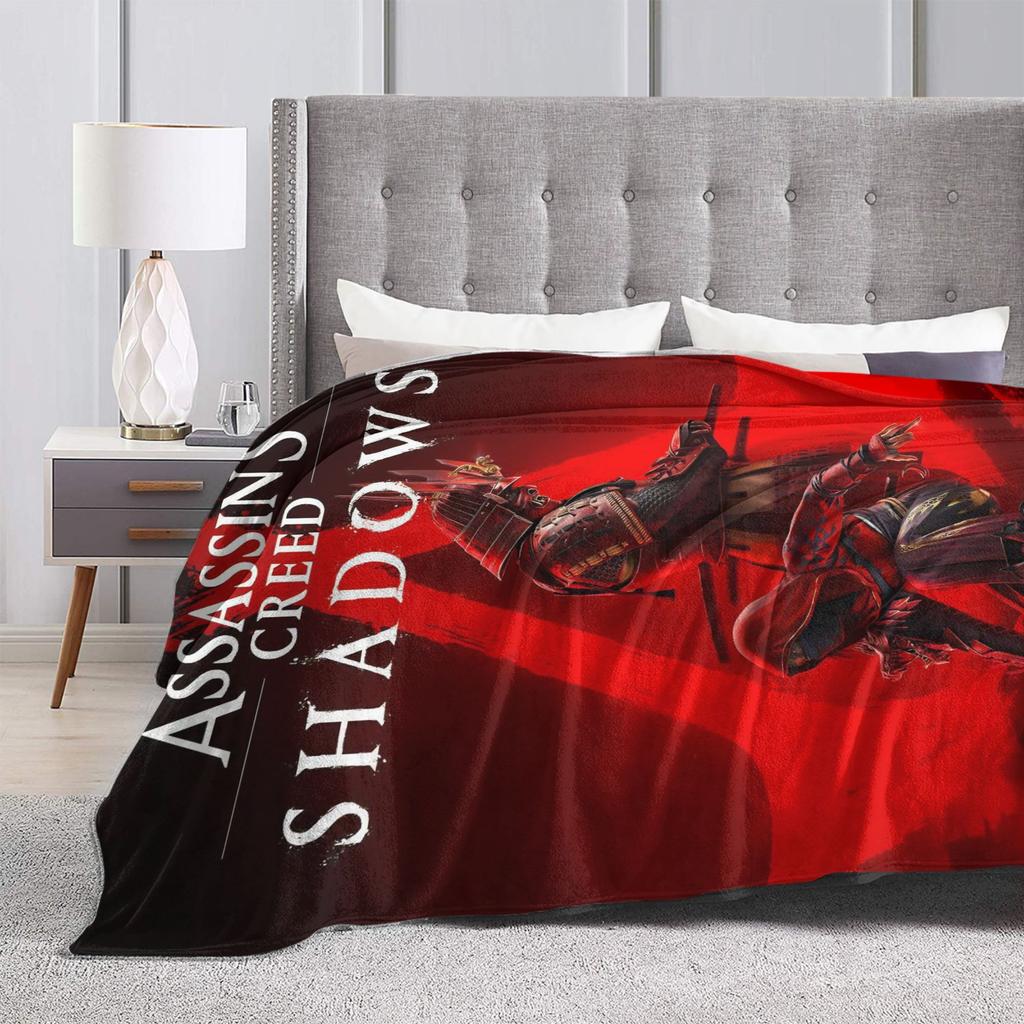 Assassins Creed Shadows  Blanket Quality Soft Warm  Throw Blanket Winter Boy Girl Couch Chair Sofa Bed Fluffy Bedspread