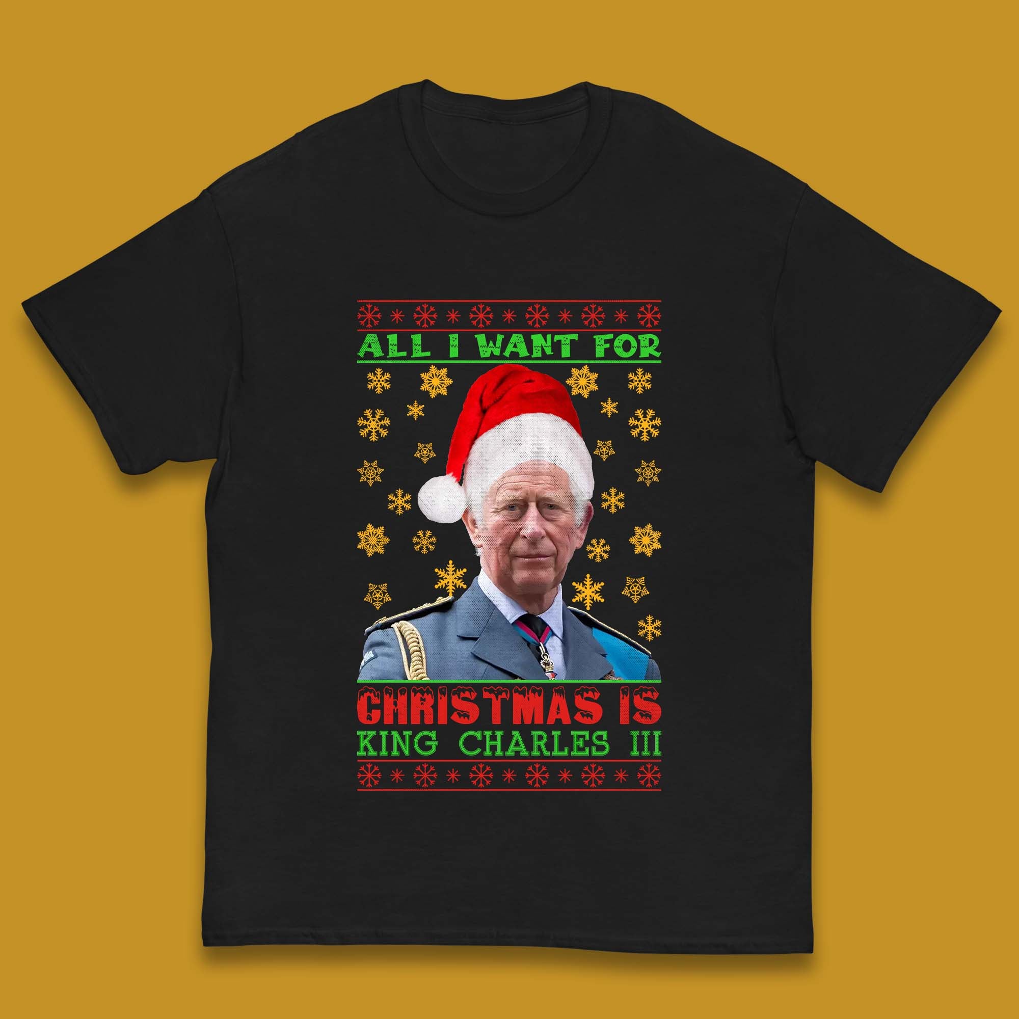 Want King Charles III For Christmas Kids T-Shirt 150
