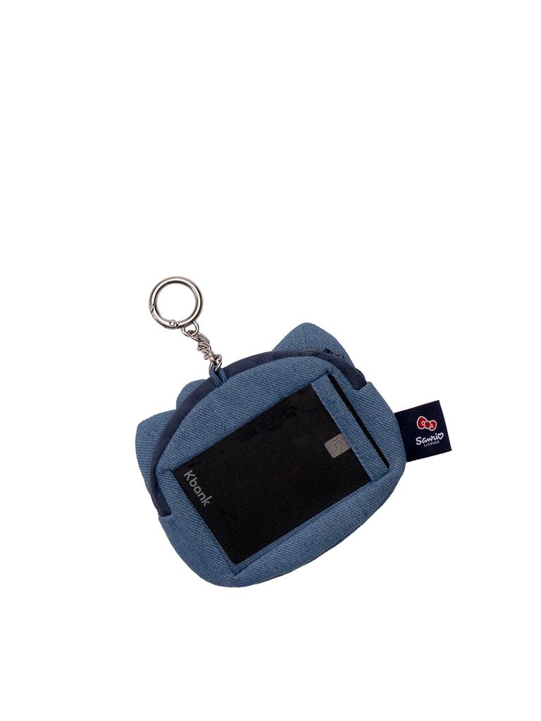 Joseph&Stacey Denim Mini Pouch Hello Kitty Washed Blue