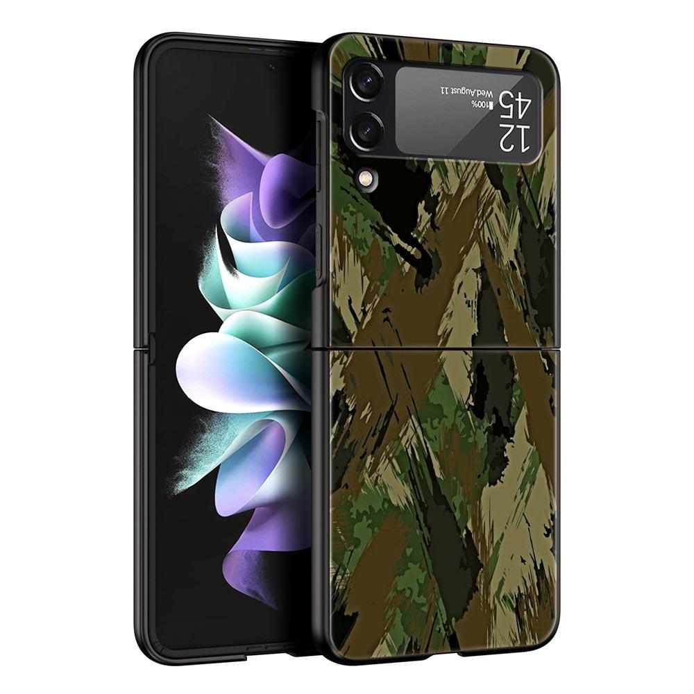Camouflage Camo Military Army Phone Case For Samsung Galaxy Z Flip 6 5 4 3 Shell For Samsung Z Flip3 Flip4 Flip5 Hard PC Cover