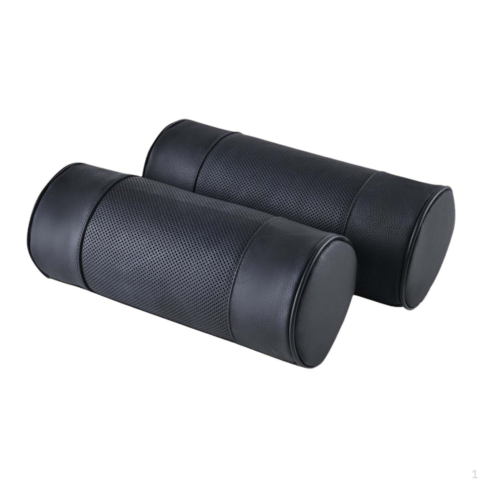 

Car Seat Neck Pillow Support Outdoor PU Leather Headrest Cushion чёрный