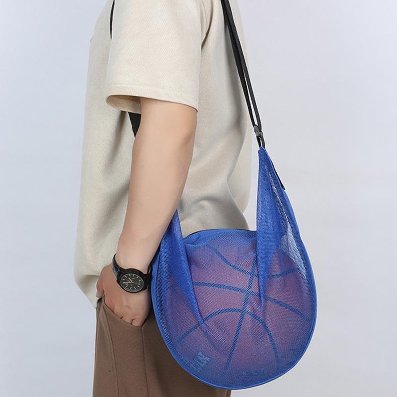 Verstellbare Mesh-Umhängetasche Tragbarer Fußball-Aufbewahrungsrucksack Outdoor-Basketball Volleyball Multifunktionale Aufbewahrung Balltaschen