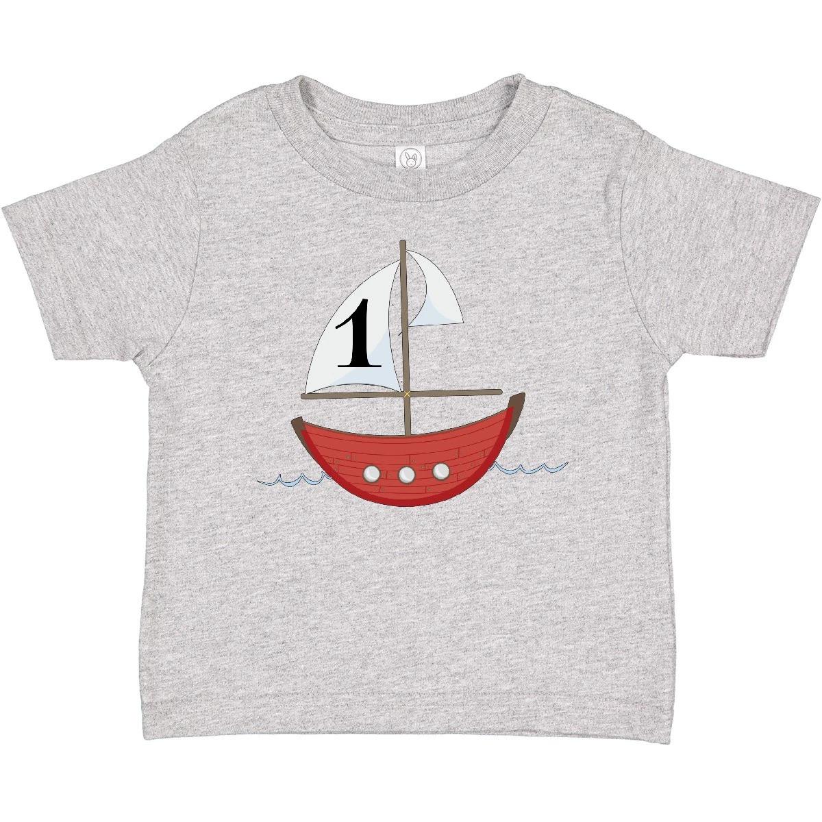 Inktastic First Birthday-1 Year Old Red Boat Baby T-Shirt Birthdays Birthday 1st 140