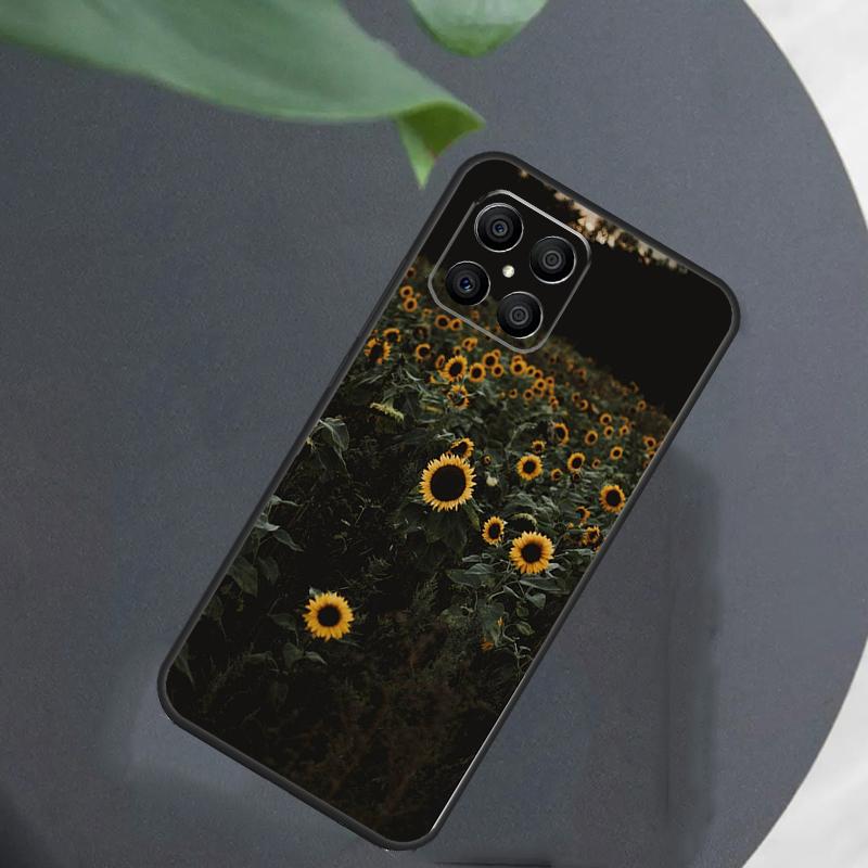 Sunny Sunflower Case For Honor Magic 7 Lite 5 6 8 Cover For Honor 200 400 Pro 90 70 50 X8a X8b X9a X9b X9c