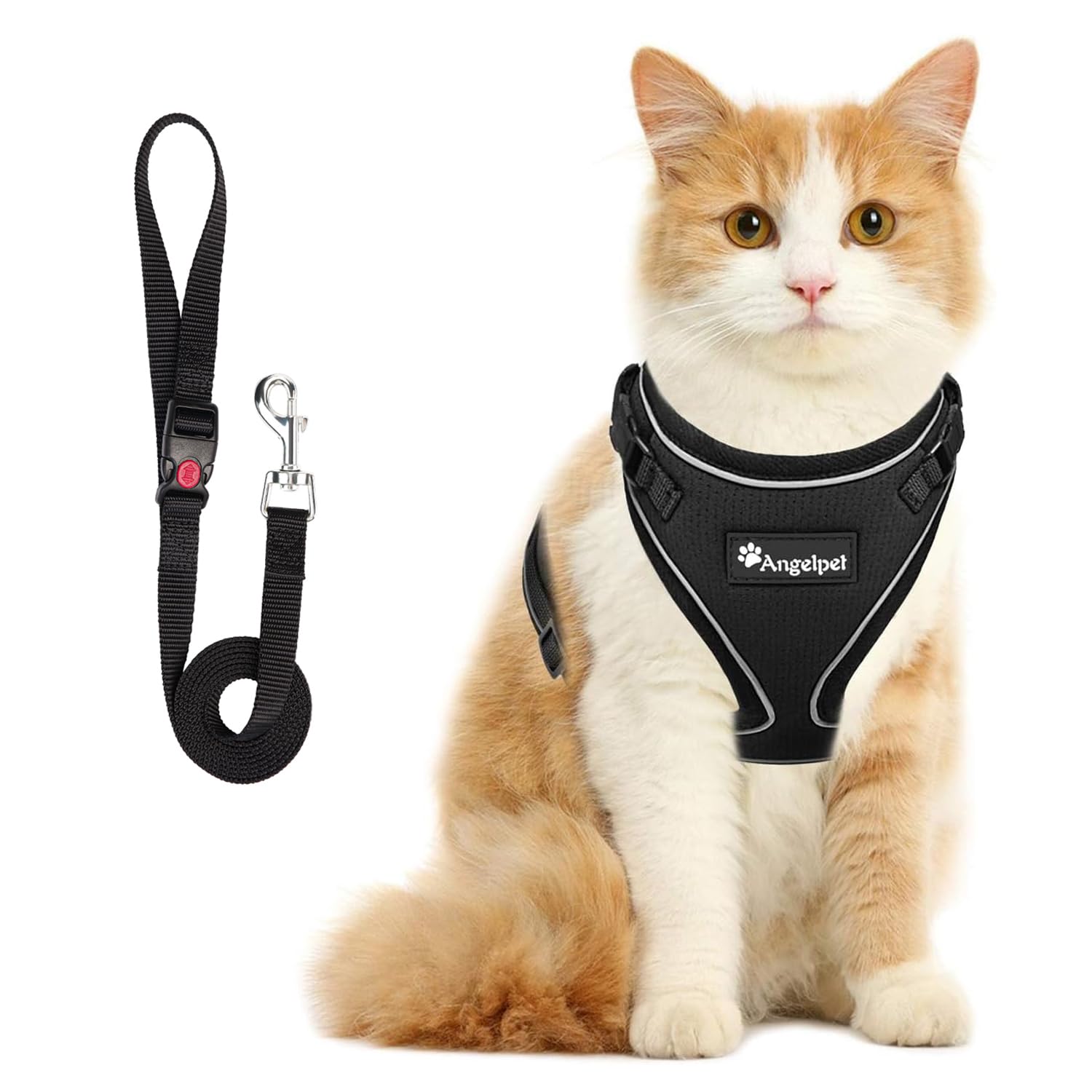 

Cat Body Cat Small Going No Soft Chest No Head Velcro Adjustable Night Breathable Mesh Size Harness, Ring, Gear, Cat, Kitten, Puppy, Dog, Walking, чёрный
