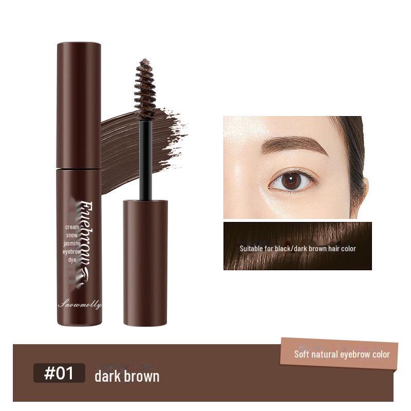 

Водостойкий крем для бровей светлого оттенка Snow Jasmine — стойкий, легко наносится, естественный результат темно-коричневого