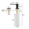 300ml Kitchen Sink Soap Dispenser Stainless Steel 360 Degrees  Rotation Multifunctional Soap Dispenser for Kitchen