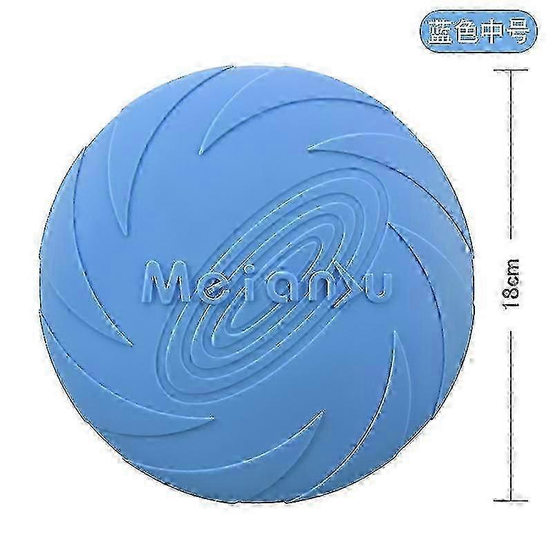 Dog Flying Disc Set of 6 Rubber Chew Resistant 18cm Puppy Fetch Toy Outdoor