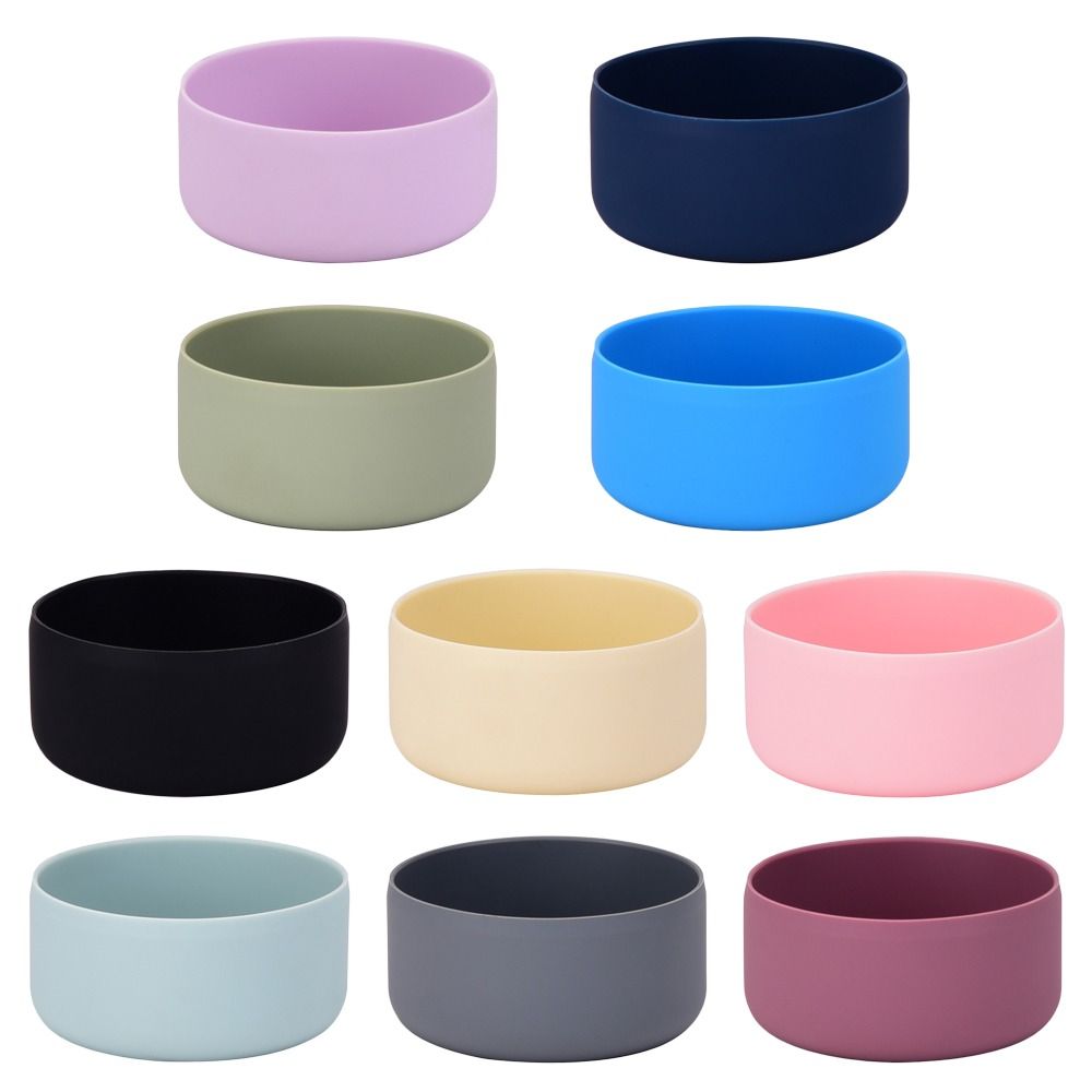 Non-Slip Vacuum Cup Bottom Mat Silicone Water Bottom Sleeve Cup Mat Silicone Cup Sleeve Mug