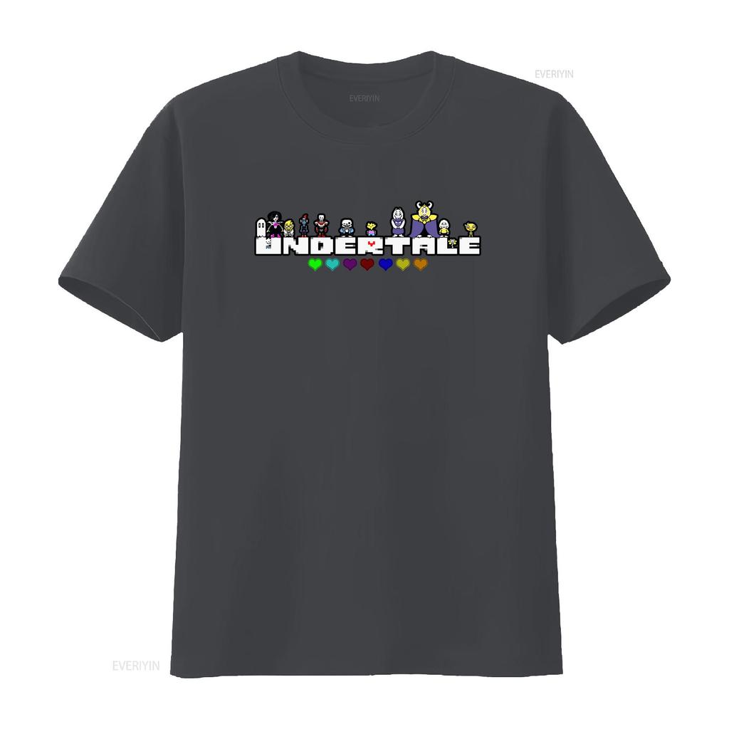 UNDERTALE All Figures Logo RPG Game Sans Asriel Papyrus Frisk Mens T Shirt Vintage Washed Top For Everyday Wear Stretched