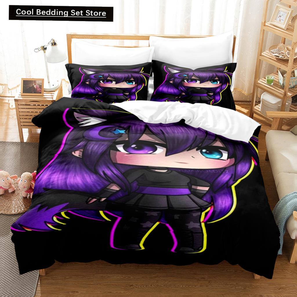 3D Print Anime Kawaii The Gacha Girl Bedding Sets Duvet Cover Set With Pillowcase Twin Full Queen King Bedclothes Bed Linen