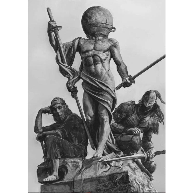 Italy Famous Sculpture Artwork Canvas Poster Poseidon David Wall Art Picture for Living Room Bedroom Club Modern Home Decor Gift