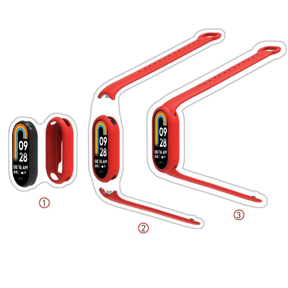 Wristband + Protector Case For Xiaomi Mi Band 8 Silicone Watchband Bracelet Protective Cover For Xiaomi Band8 Mi Band 8 Correa