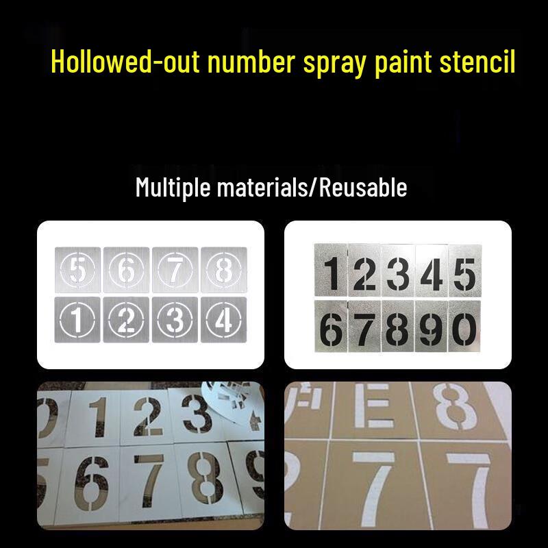 Jinsu Stainless Steel Number Stencil Set