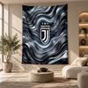 Arazzo Decorativo, Arte da Parete Stampato Juventus FC, Appeso da Parete Leggero per Sfondo Camera da Letto