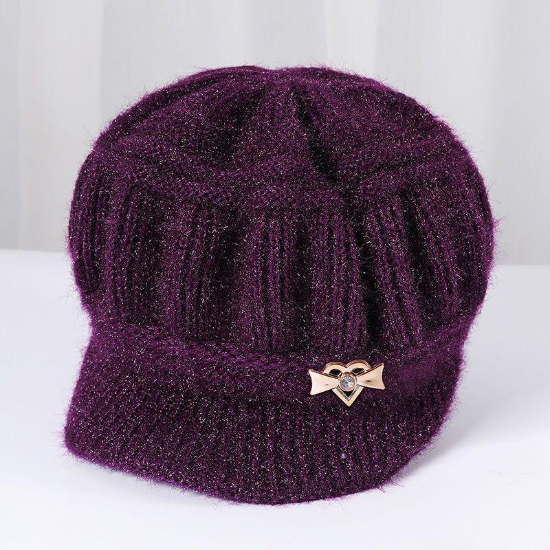 

Winter elderly person warm cycling hat female autumn winter mother hat middle aged 40 years old velvet knitted hat
