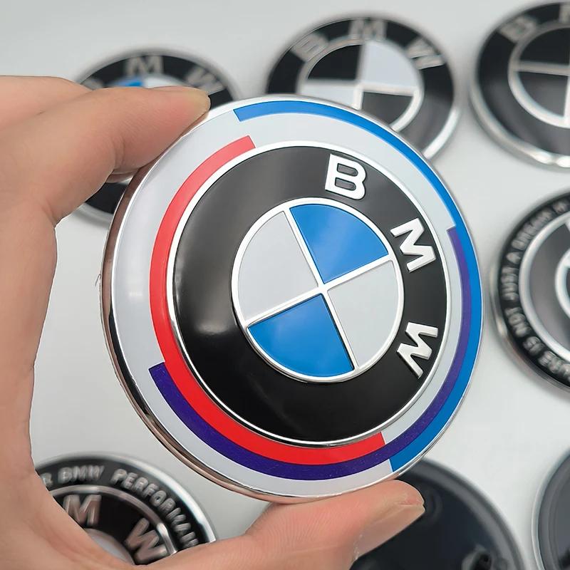 7-teiliges BMW Emblem Set 82mm 74mm 45mm 56mm 68mm Auto Front Motorhaube Logo Heckklappenplakette Radnabenkappen Aufkleber Lenkrad