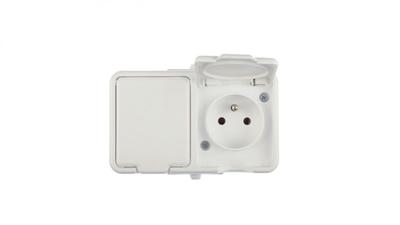 Cedar Hermetic Double Socket White 16A Ip44 Nt-230H Nt230H01