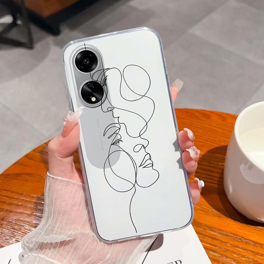 For Oppo A1 A11 A12 A15 A17K Luxury Transparent Lens Protection Cases Mysterious Whale Pattern Shockproof Protective Back Cover Shell For Oppo Housing