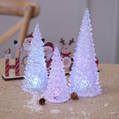 Crystal Luminous Mini Nordic Christmas Tree Ornament for Desk Decoration